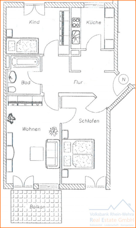 Wohnung zum Kauf 240.000 € 3 Zimmer 67 m²<br/>Wohnfläche 2.<br/>Geschoss Bad Säckingen Bad Säckingen 79713