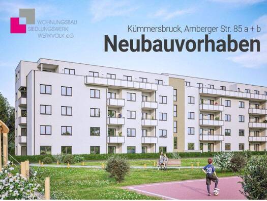 Wohnung zur Miete - Erstbezug 868 € 2 Zimmer 82,7 m² 4. Geschoss frei ab 01.07.2026 Amberger Strasse 85 b Kümmersbruck 92245