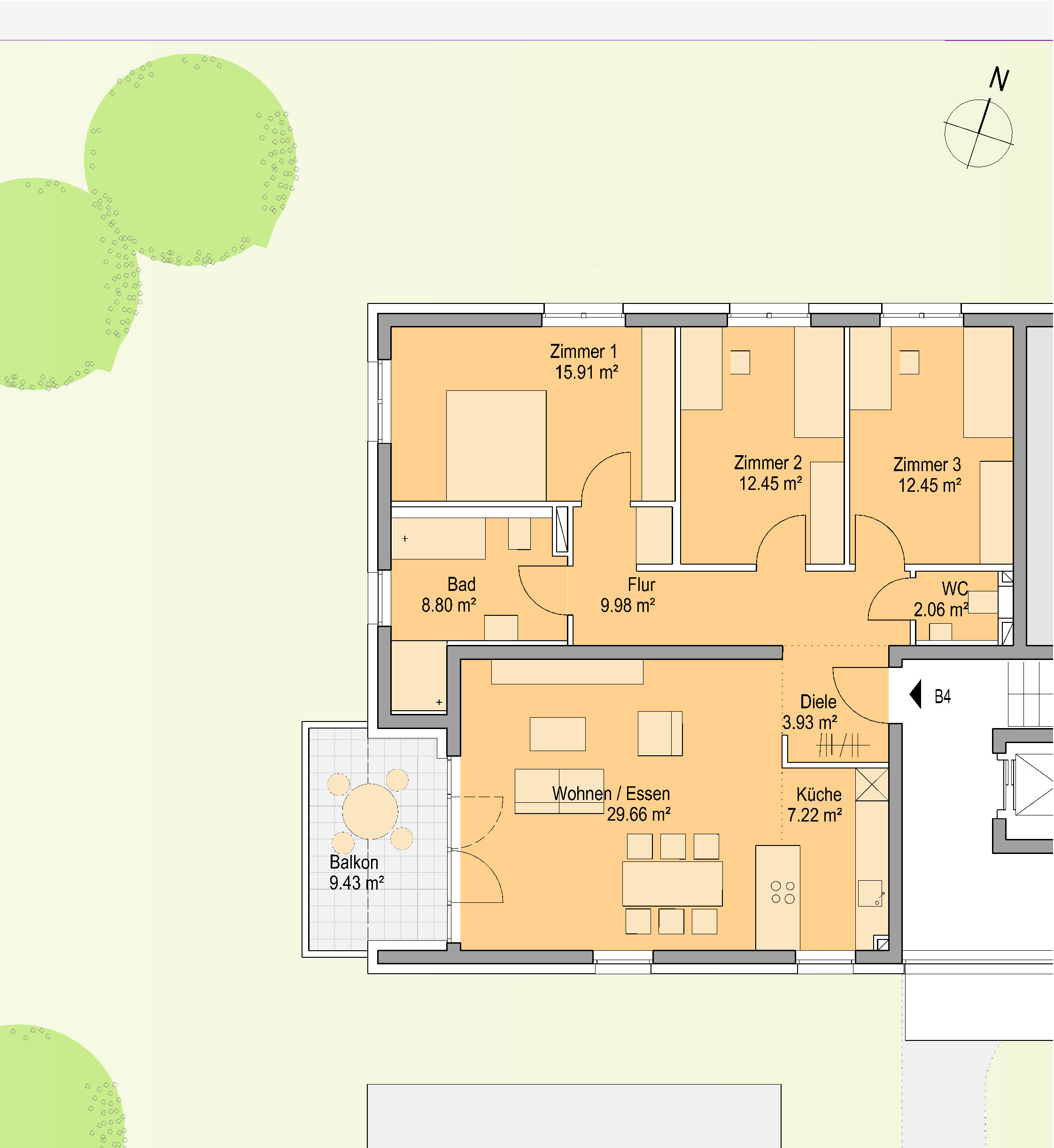 Wohnung zum Kauf provisionsfrei als Kapitalanlage geeignet 509.000 € 4 Zimmer 106,1 m²<br/>Wohnfläche Friedrich-Hecker-Str. 12 Schopfheim Schopfheim 79650