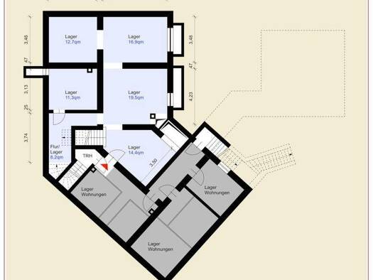 Lagerhalle zur Miete 374 € 75 m² Lagerfläche teilbar ab 30 m² Süd Stuttgart 70180