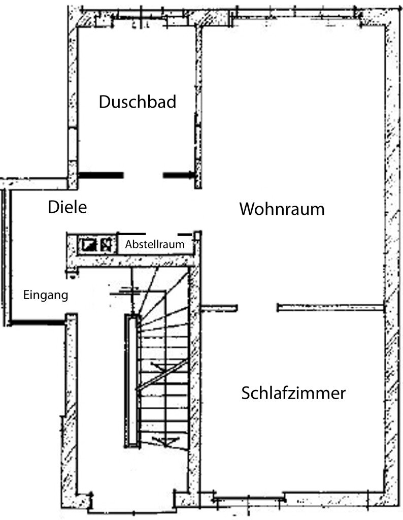 Wohnung zur Miete 540 € 2 Zimmer 43 m²<br/>Wohnfläche Zentrum Ratingen 40878