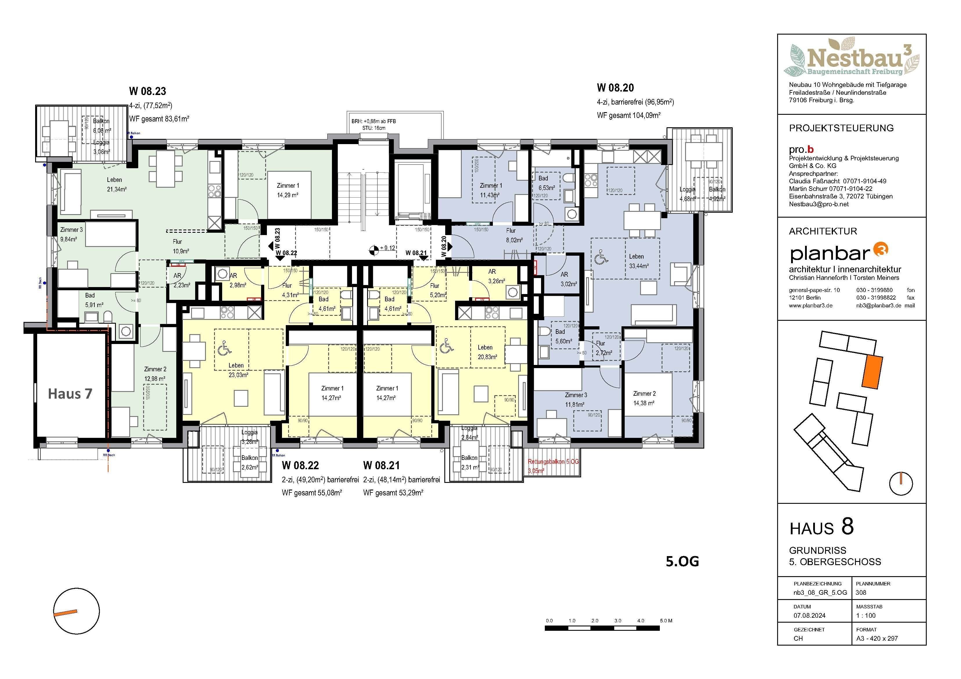 Wohnung zum Kauf provisionsfrei 600.000 € 3 Zimmer 83,6 m²<br/>Wohnfläche 5.<br/>Geschoss ab sofort<br/>Verfügbarkeit Brühl - Güterbahnhof Freiburg im Breisgau 79106