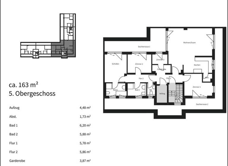 Penthouse zur Miete - Erstbezug 2.409 € 4,5 Zimmer 146 m² Offenbach am Main Offenbach 63071