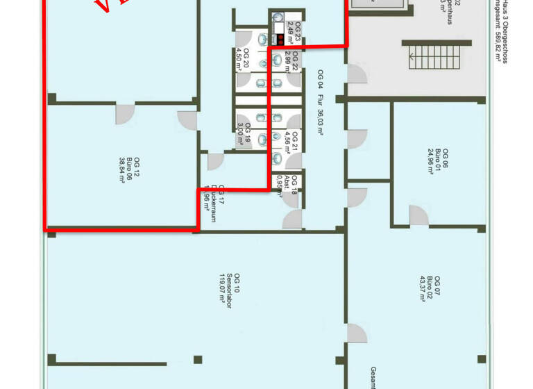 Büro zur Miete provisionsfrei 6,90 € 320 m² Bürofläche Dr.-Karl-Slevogt-Straße 3 Weilheim Weilheim in Oberbayern 82362
