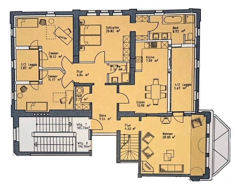 Wohnung zum Kauf 870.000 € 5 Zimmer 185,7 m²<br/>Wohnfläche 2.<br/>Geschoss Zentrum - Nordwest Leipzig 04105