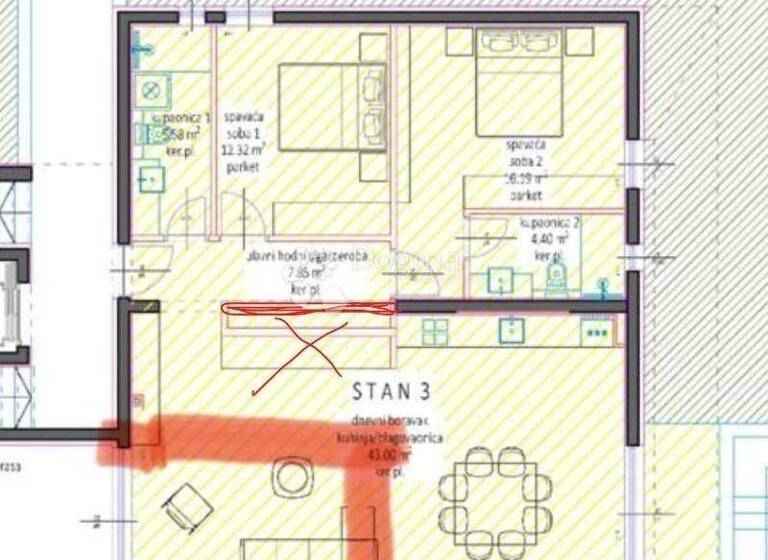 Wohnung zum Kauf 549.000 € 4 Zimmer 140 m² EG Vostarnica - Poluotok