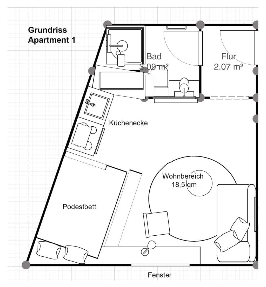 Wohnung zur Miete Wohnen auf Zeit 1.500 € 1 Zimmer 23 m²<br/>Wohnfläche 01.06.2025<br/>Verfügbarkeit Stellinger Weg Eimsbüttel Hamburg 20255