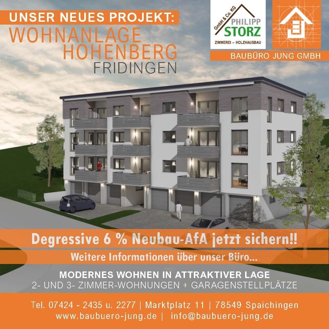 Wohnung zum Kauf provisionsfrei als Kapitalanlage geeignet 357.000 € 3,5 Zimmer 83,1 m²<br/>Wohnfläche Hohenbergweg 16 Fridingen an der Donau 78567