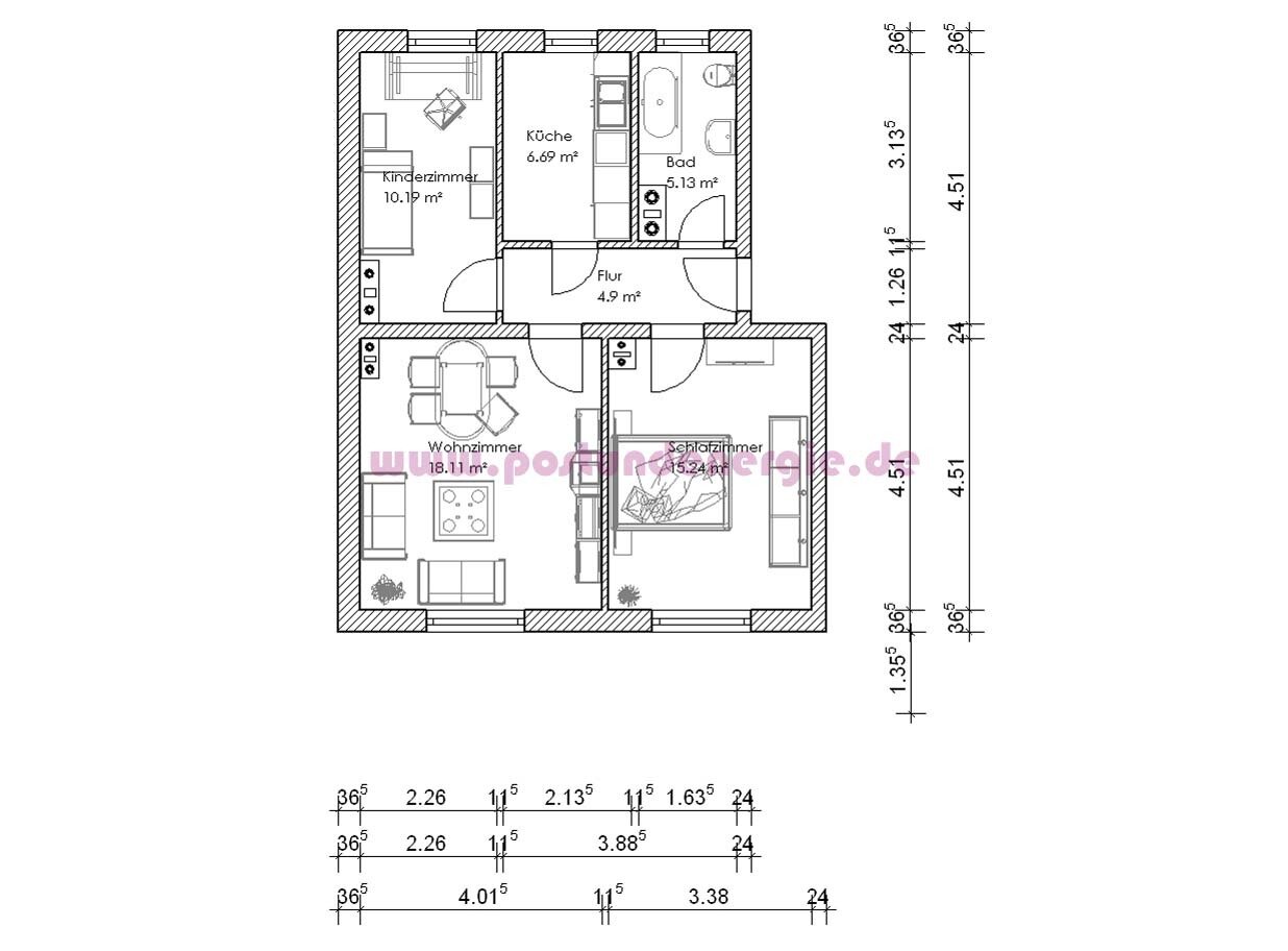 Wohnung zur Miete 331 € 3 Zimmer 58,6 m²<br/>Wohnfläche 1.<br/>Geschoss 15.01.2025<br/>Verfügbarkeit Lüneburger Straße 8 Nordpark Magdeburg 39106