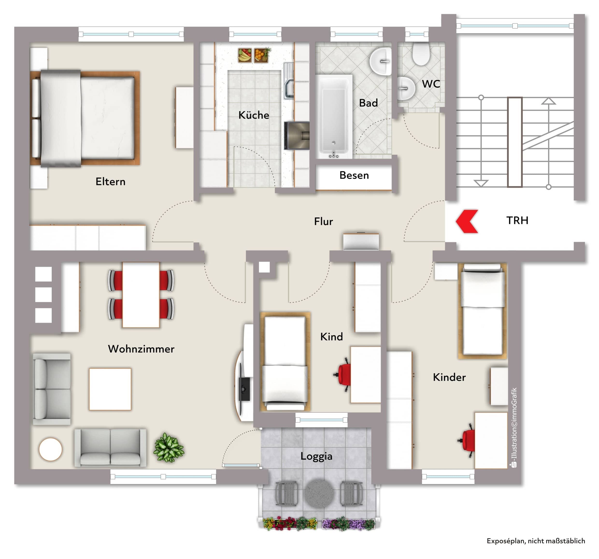 Wohnung zum Kauf 295.000 € 4 Zimmer 76,7 m²<br/>Wohnfläche Stadtgebiet Landsberg 86899