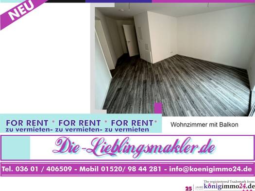 Wohnung zur Miete - Erstbezug 380 € 1 Zimmer 30 m² 1. Geschoss frei ab sofort Görmar Mühlhausen/Thüringen 99974