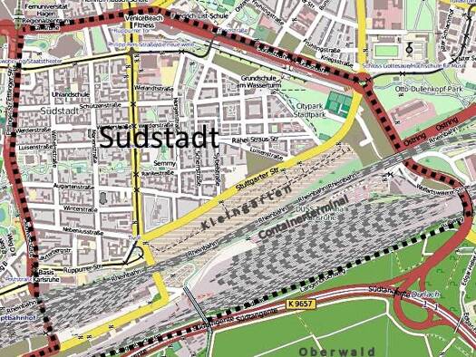 Wohnung zur Miete 1.300 € 4 Zimmer 80 m² Geschoss 1/3 frei ab sofort Südstadt Südstadt 76137