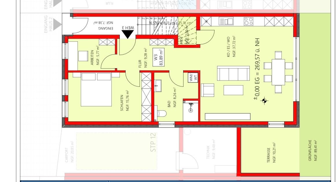 Wohnung zum Kauf 425.000 € 83,9 m²<br/>Wohnfläche ab sofort<br/>Verfügbarkeit Bescher strasse 7 Tettingen Perl 66706