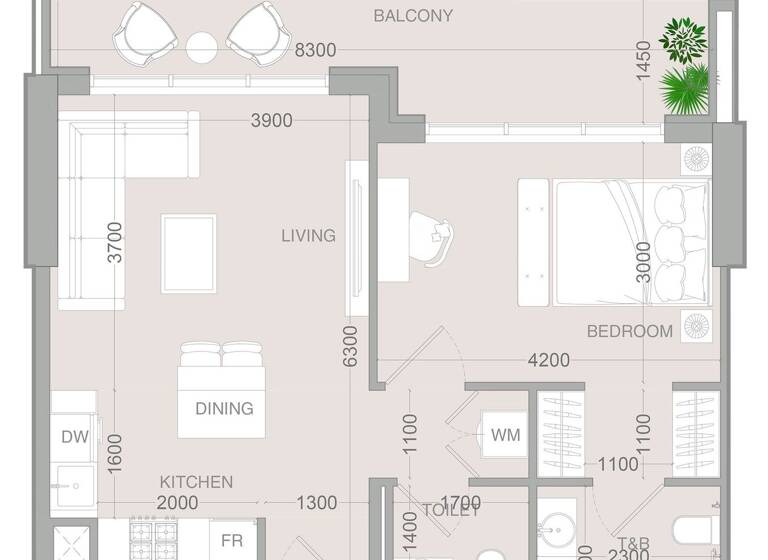 Wohnung zum Kauf provisionsfrei 298.173 € 2 Zimmer 69 m² Dubai 00000