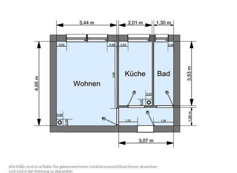 Wohnung zur Miete 193 € 1 Zimmer 31,1 m²<br/>Wohnfläche 3.<br/>Geschoss Stralsunder Str. 28 Senftenberg Senftenberg 01968