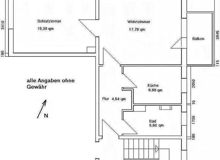 Wohnung zur Miete 301 € 2 Zimmer 50,1 m² 2. Geschoss frei ab 01.04.2026 Poststraße 3 Braunsbedra 06242