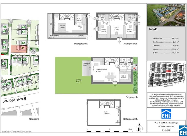 Doppelhaushälfte zum Kauf - Erstbezug 448.894 € 4 Zimmer 99,7 m² Waldstraße St. Pölten 3100