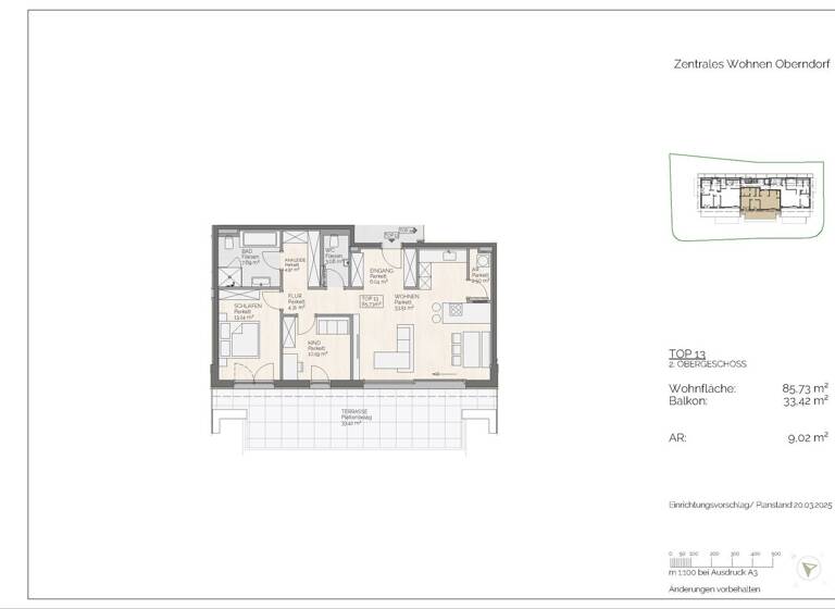 Wohnung zum Kauf - Erstbezug 495.000 € 3 Zimmer 85,7 m² Paracelsusstraße Oberndorf bei Salzburg 5110