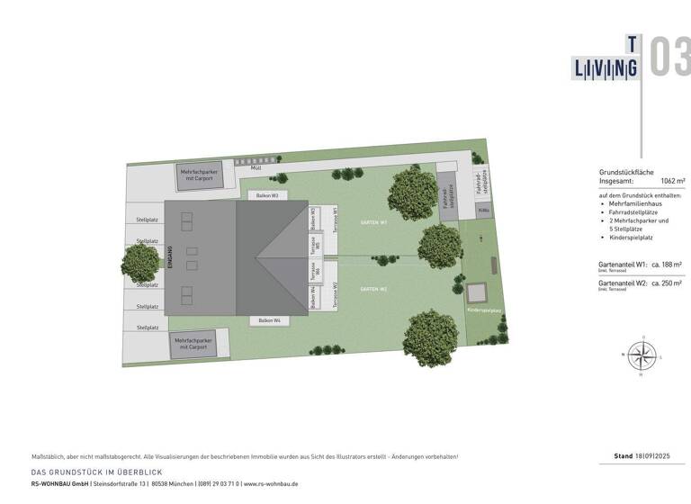 Wohnung zum Kauf - Erstbezug provisionsfrei 569.000 € 2 Zimmer 59 m² 2. Geschoss Tannenweg 3 Parsdorf Vaterstetten 85599