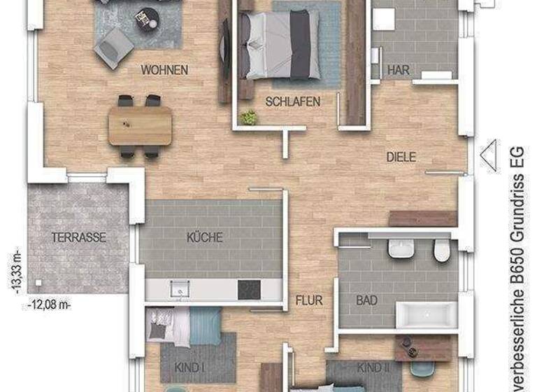 Bungalow zum Kauf provisionsfrei 371.000 € 4 Zimmer 123 m² 605 m² Grundstück Alte Dorfstraße 46 Lübstorf 19069