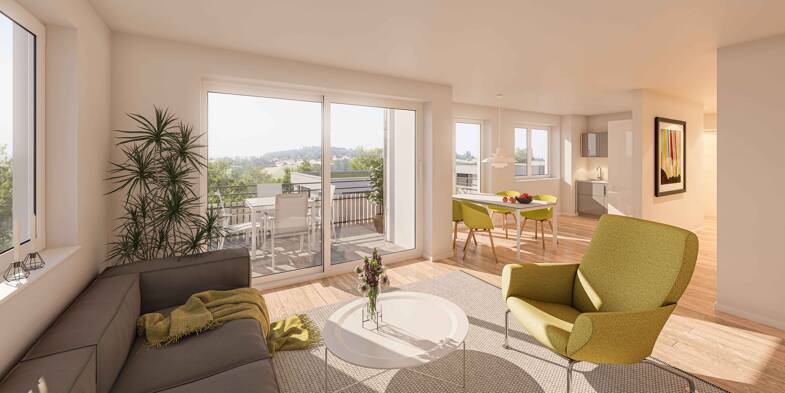 Wohnung zum Kauf - Neubau provisionsfrei 481.000 € 3 Zimmer 81 m² 2. Geschoss Oppenweiler Oppenweiler 71570