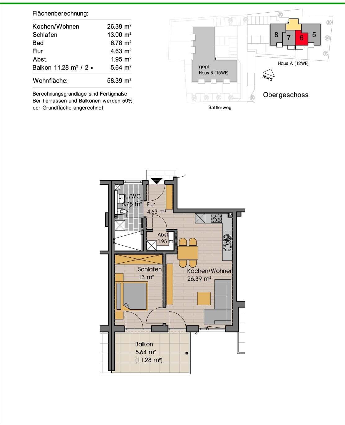 Wohnung zum Kauf provisionsfrei 233.000 € 2 Zimmer 58,4 m²<br/>Wohnfläche Egg Egg 87743