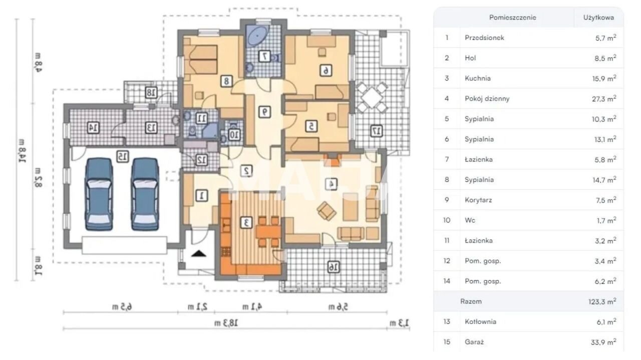 Einfamilienhaus zum Kauf 147.450 € 4 Zimmer 123,3 m²<br/>Wohnfläche 1.348 m²<br/>Grundstück Glogow Mlp Reszki 35-001