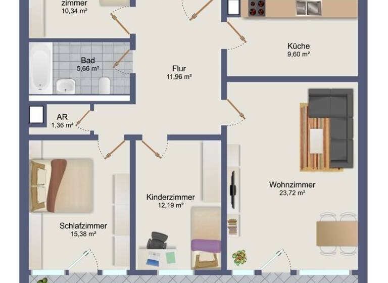 Wohnung zum Kauf 285.000 € 4 Zimmer 99 m² 12. Geschoss Heusenstamm 63150