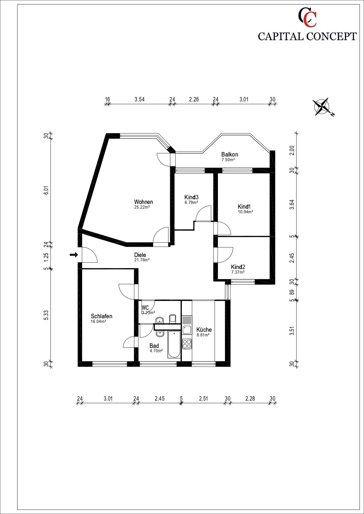 Wohnung zum Kauf 569.000 € 5 Zimmer 107 m²<br/>Wohnfläche Hermsdorf Berlin 13467