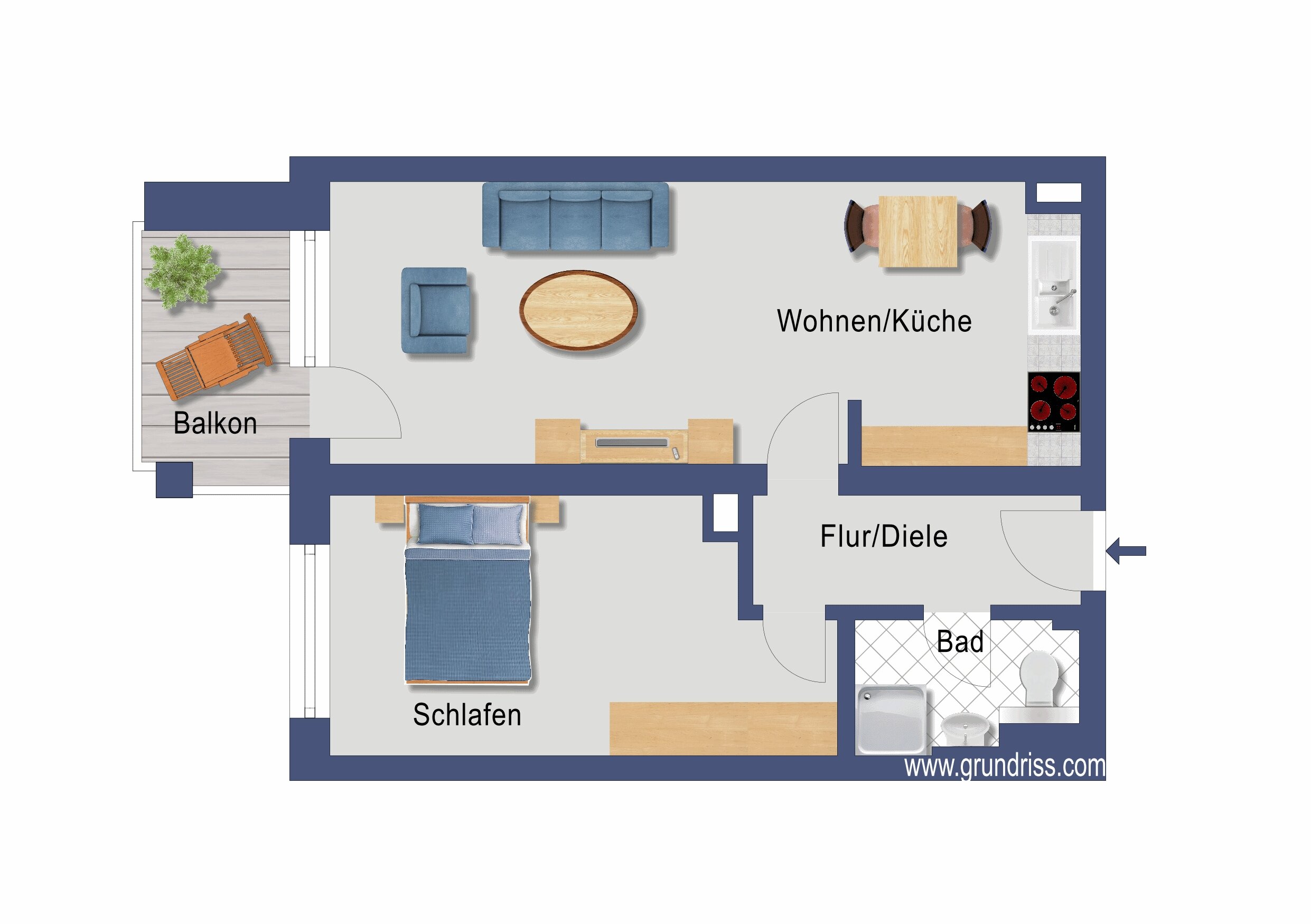 Wohnung zum Kauf 339.000 € 2 Zimmer 51 m²<br/>Wohnfläche 2.<br/>Geschoss Blumenau München 80689