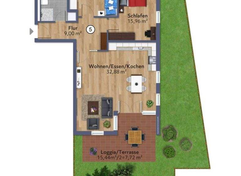 Wohnung zur Miete - Erstbezug 1.555 € 3 Zimmer 86,3 m² EG frei ab 01.06.2026 Steigenberg Penzberg 82377