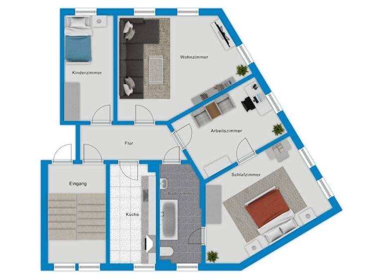 Wohnung zur Miete 810 € 4 Zimmer 90 m² 2. Geschoss Seebener Straße 197 Giebichenstein Halle 06114
