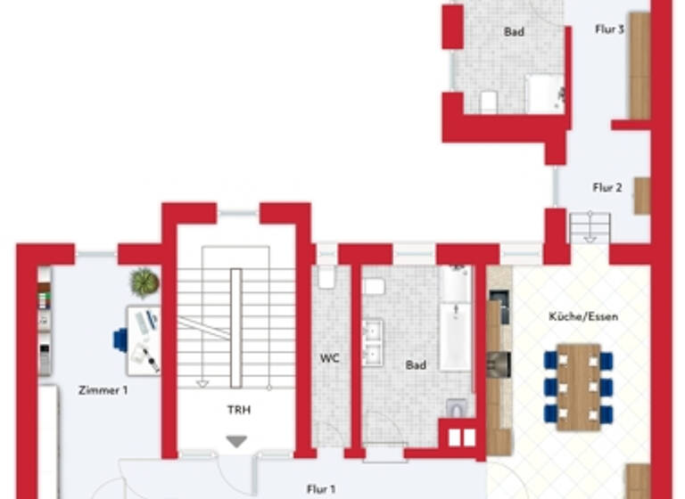 Wohnung zur Miete 1.800 € 5 Zimmer 168 m²<br/>Wohnfläche 2.<br/>Geschoss ab sofort<br/>Verfügbarkeit Innenstadt Fürth 90762