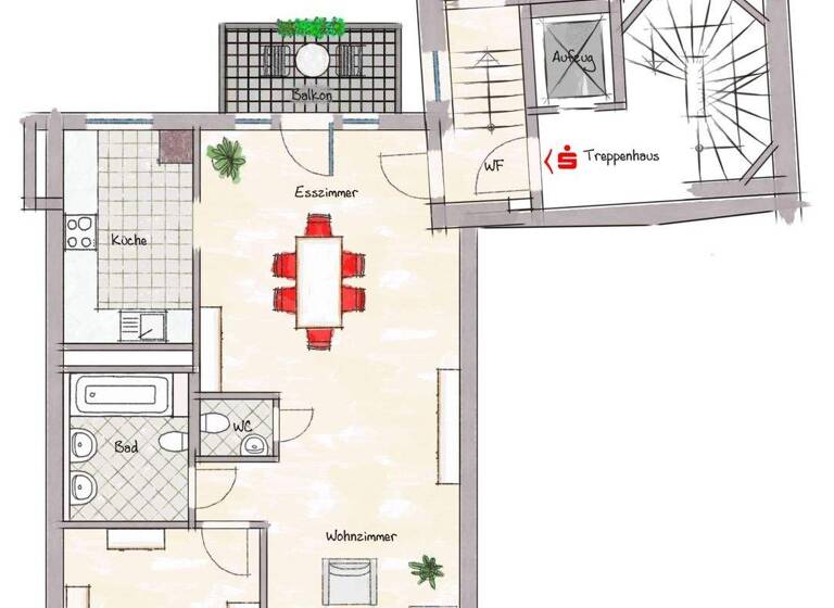 Wohnung zum Kauf 365.000 € 4 Zimmer 98 m² Innenstadt Baden-Baden 76530