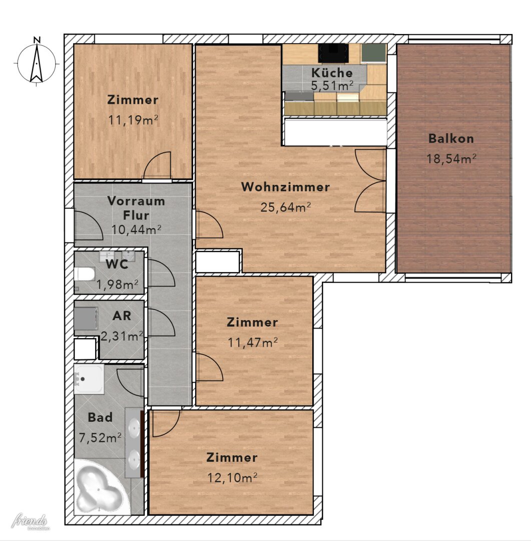 Wohnung zum Kauf 425.000 € 4 Zimmer 88,2 m²<br/>Wohnfläche 1.<br/>Geschoss Am Anningerpark Wiener Neudorf 2351