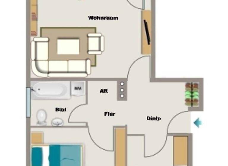 Wohnung zur Miete 602 € 2,5 Zimmer 64 m² 3. Geschoss Am Witrahm 23 a Vierlinden Duisburg 47178