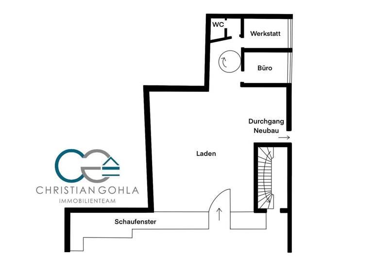 Ladenfläche zur Miete 2.100 € 4 Zimmer 140 m² Verkaufsfläche Nienburg Nienburg/Weser 31582