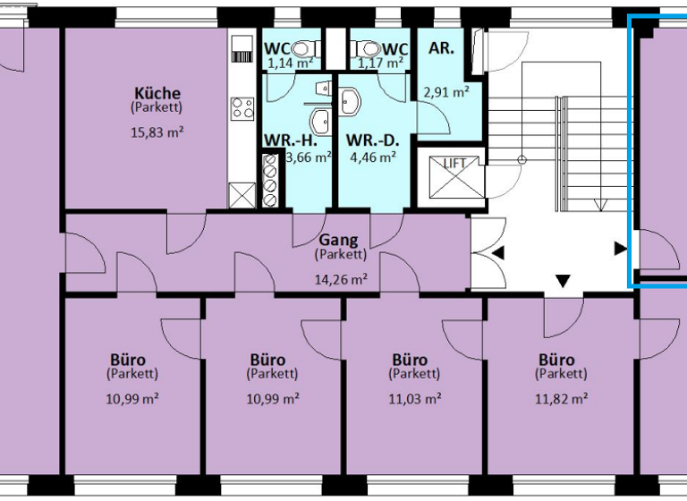 Bürofläche zur Miete provisionsfrei 25 € 1 Zimmer 19,2 m² Bürofläche Sieveringer Strasse 153 Wien(Stadt) 1190