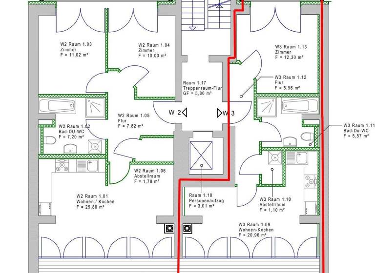 Wohnung zur Miete 400 € 2 Zimmer 53 m² 2. Geschoss frei ab sofort Grüner Graben 14 Innenstadt Görlitz 02826