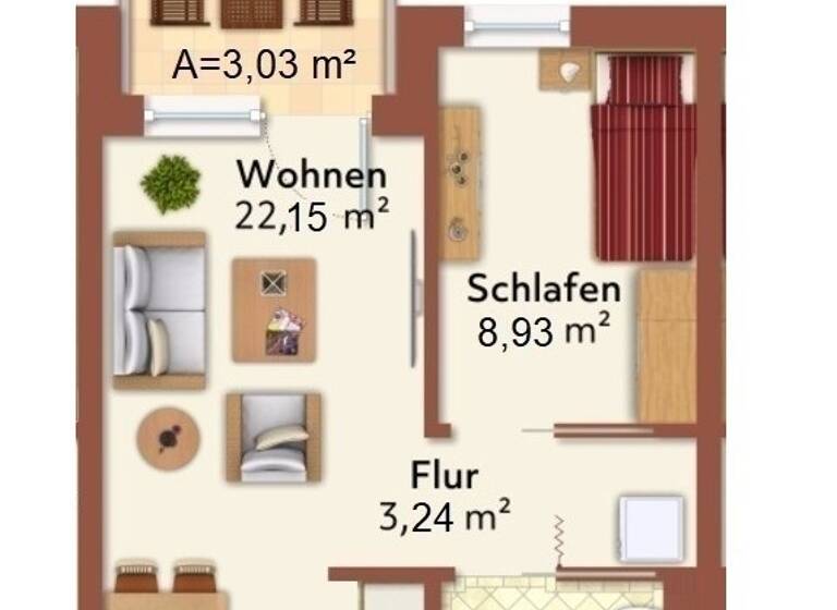 Wohnung zur Miete 770 € 2 Zimmer 43,3 m²<br/>Wohnfläche 2.<br/>Geschoss ab sofort<br/>Verfügbarkeit Jahnstraße 2 Velden Velden 84149