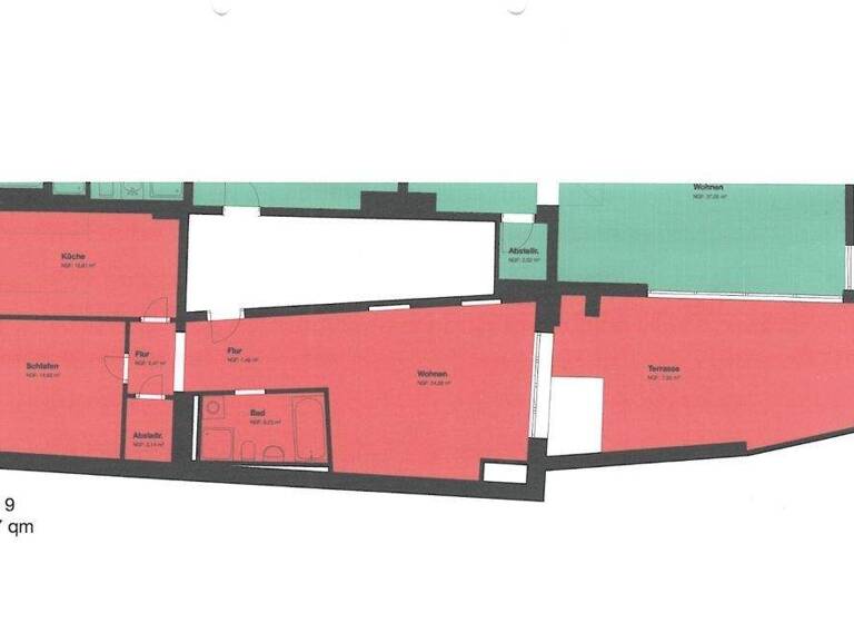 Wohnung zur Miete 830 € 2 Zimmer 80,7 m² 2. Geschoss Innstadt Passau 94032