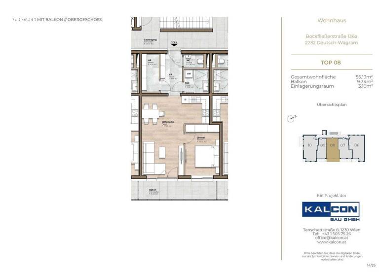 Wohnung zum Kauf - Erstbezug 289.000 € 2 Zimmer 55,1 m² 1. Geschoss Bockfließerstraße 136A Deutsch-Wagram 2232