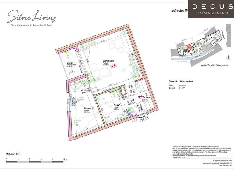 Wohnung zur Miete 1.441 € 3 Zimmer 75,4 m² Baden 2500