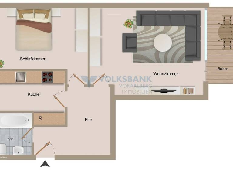 Wohnung zum Kauf 161.000 € 2 Zimmer 48,9 m² 3. Geschoss Ferdinand-Gassnerstraße 8 Bludenz 6700