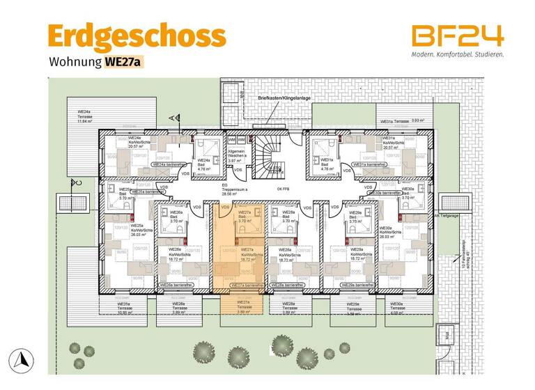 Studio zum Kauf - Neubau provisionsfrei 248.000 € 1 Zimmer 30,6 m² West Rosenheim 83024