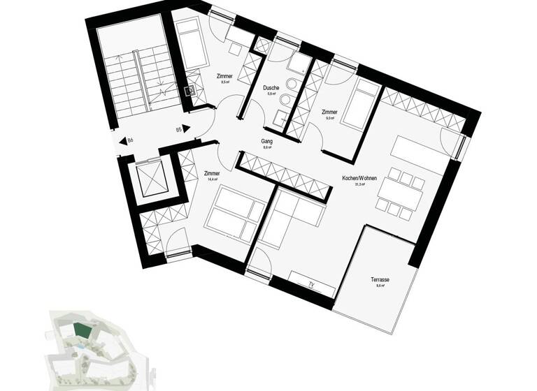 Wohnung zum Kauf 418.000 € 4 Zimmer 78,6 m² 2. Geschoss Pustertaler Straße 17 Kiens 39030