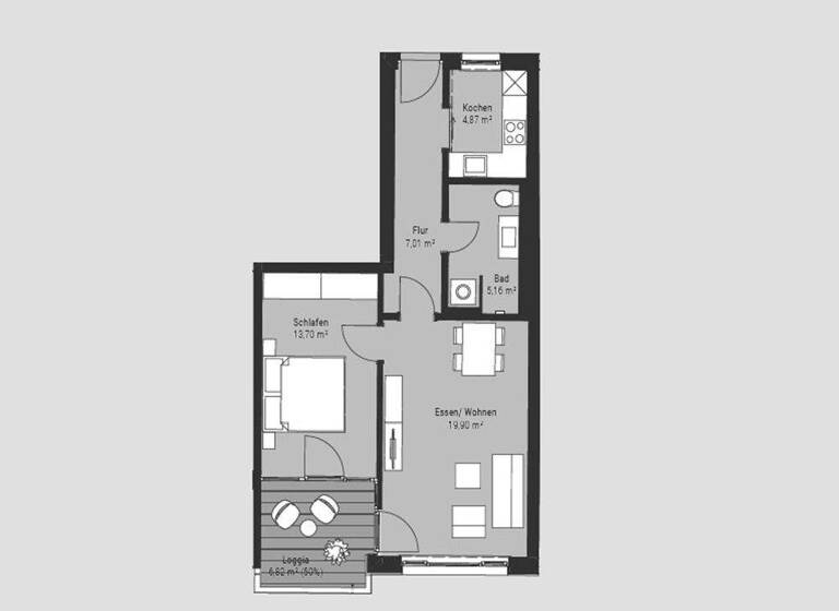 Wohnung zur Miete 615 € 2 Zimmer 53,5 m² 3. Geschoss frei ab 01.05.2026 Heinrich-Schütz Str. 14 Lutherplatz Halle (Saale) 06110