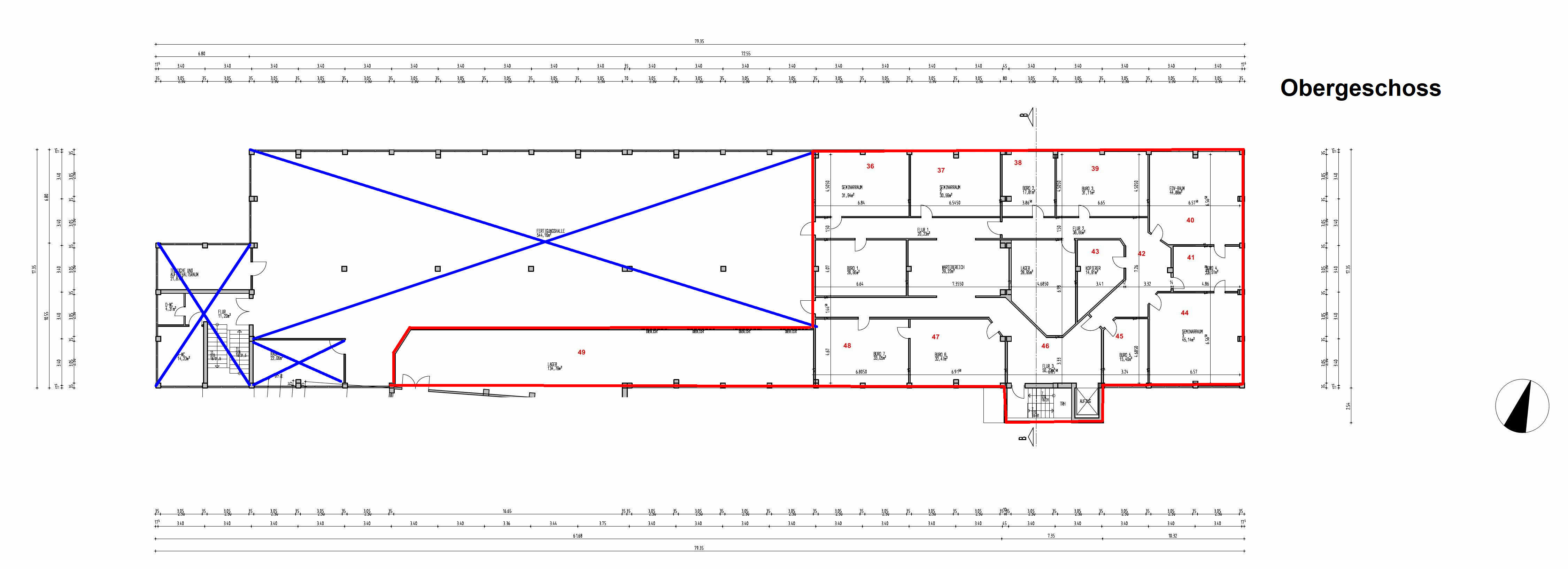 Bürofläche zur Miete 15 Zimmer 596 m²<br/>Bürofläche von 100 m² bis 596 m²<br/>Teilbarkeit Dautphe Dautphetal 35232