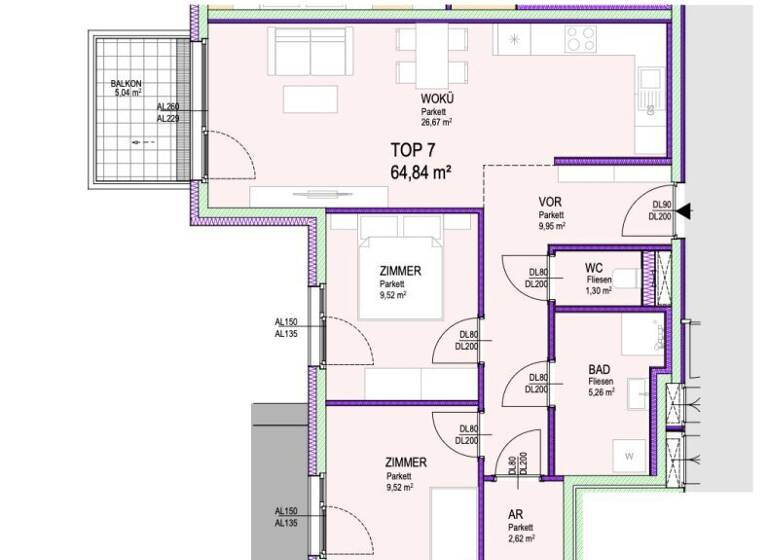 Wohnung zum Kauf - Erstbezug 341.040 € 3 Zimmer 64,6 m² 2. Geschoss Kirchenplatz Groß-Enzersdorf 2301