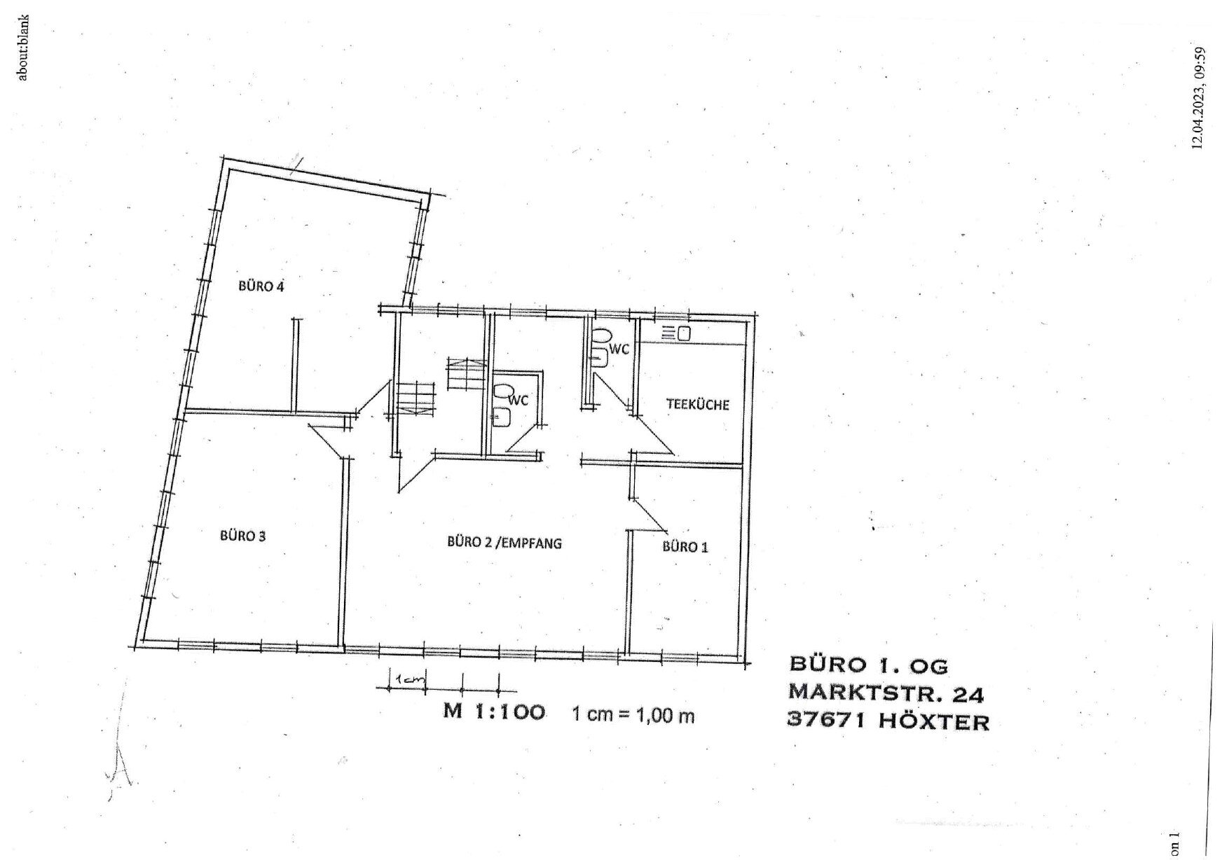 Bürofläche zur Miete 1.540 € 4 Zimmer 154 m²<br/>Bürofläche Marktstraße 24 Höxter - Kernstadt Höxter 37671